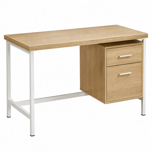 Scrivania in legno e metallo con cassetti 120x60x75 cm